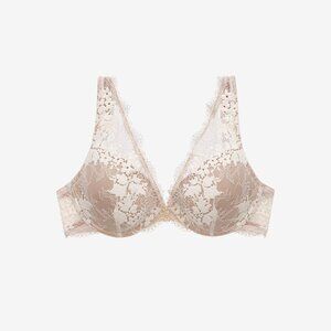 ThirdLove All Day Lace Uplift Plunge Bra Size 36Esea-salt / 36E
